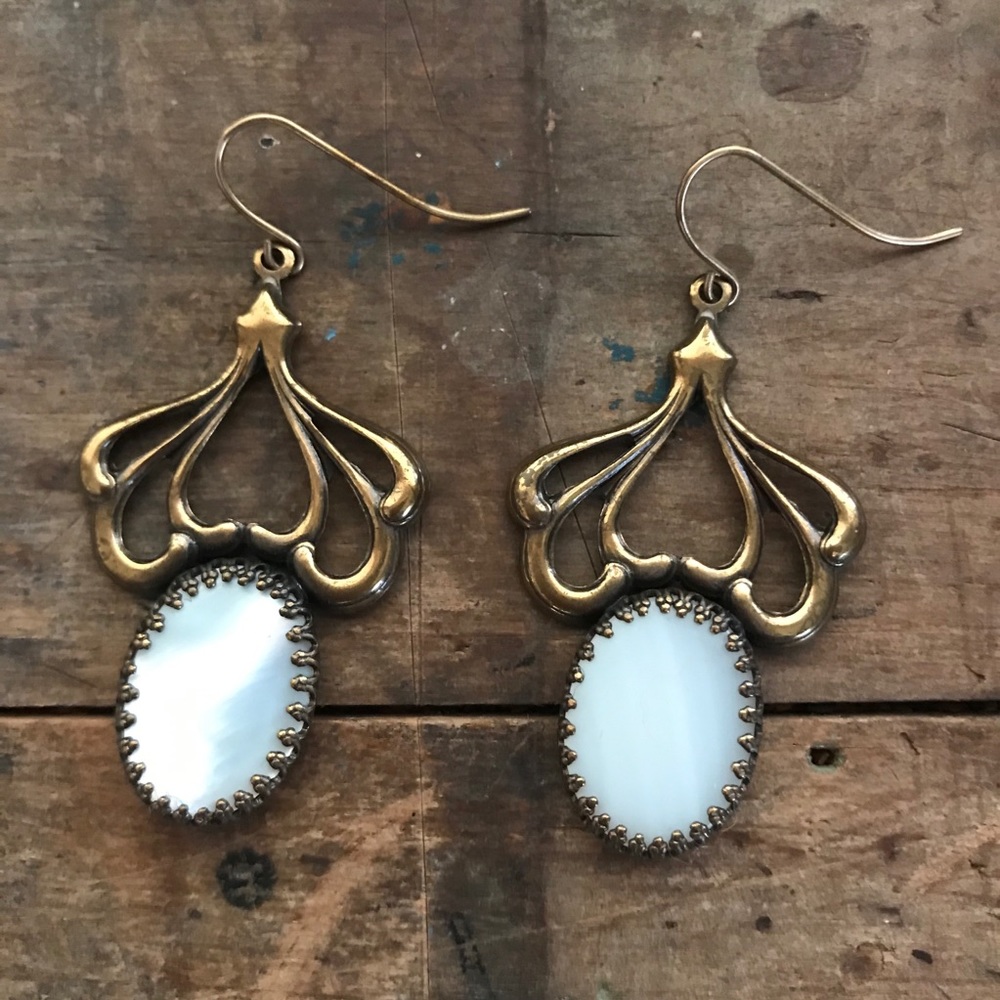 vintage earrings art nouveau Sadie Green